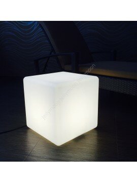 Светящийся Куб 20 см, белое свечение, от сети 220V, российская серия
